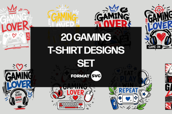 20 Gaming SVG Design Bundle: Ein Must-Have für Gamers und Merchandise-Enthusiasten