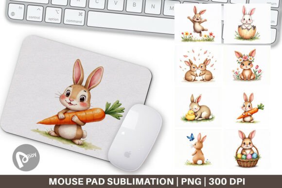 Adorable Fluffy Easter Mouse Pad and Sublimation Mouse Pad: Enhance Your Workspace with Style and Functionality