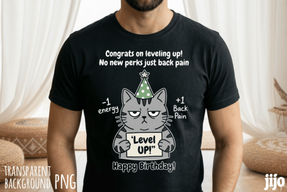 Birthday Cat Gaming Level PNG: A Creative and Practical Design for Modern Merchandise