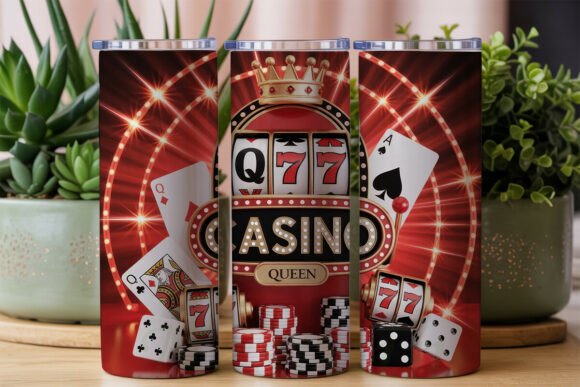 Casino Queen Gaming 20oz Tumbler Wrap: A Perfect Blend of Style and Functionality