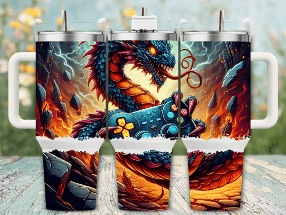 Dragon Gaming Controller 40oz Tumbler