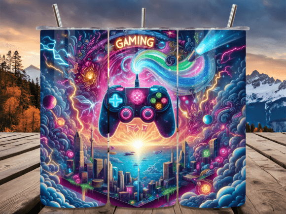 Epic Fantasy Gaming City Tumbler Wrap: A Creative Solution for Every Fan