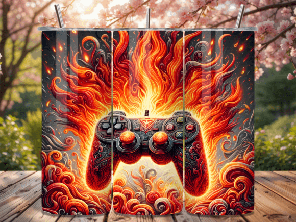 Fire Gaming Controller Tumbler Wrap: A Creative Solution for Custom Tumbler Designs