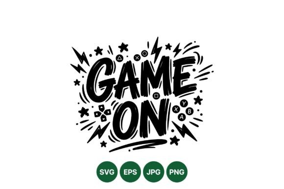 Game on Gaming Typography SVG for Dynamic Digital Design
