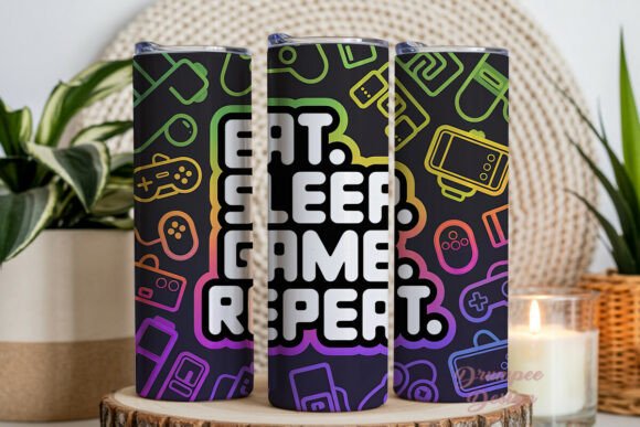 Gaming Controller Neon Glow 20oz Tumbler: A Fusion of Gaming and Practicality