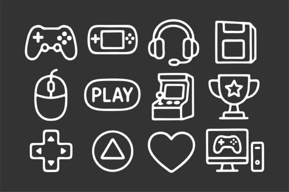 Gaming Icons Set: A Digital Resource for Game Designers and Developers