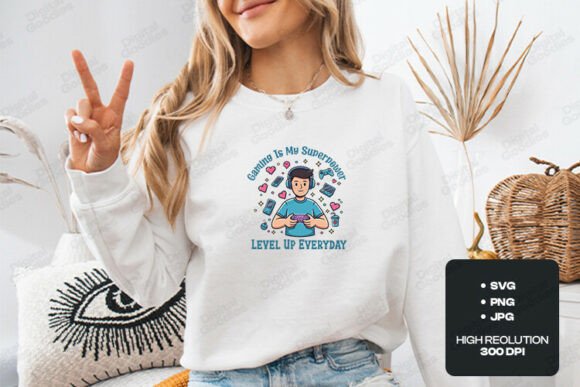 Gaming is My Superpower Cute Gamer: A Creative Asset for Gamers and Designers