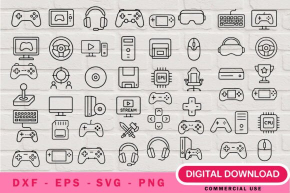 Gaming Outlines SVG Bundle
