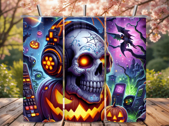 Gothic Gaming Skull Tumbler Wrap Design: A Unique Way to Express Your Style