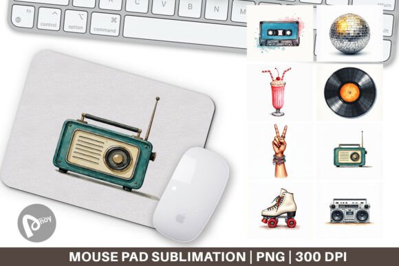 Groovy 70s Mouse Pad Design for a Nostalgic and Productive Workspace