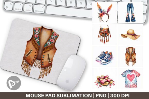 Groovy 70s Spring Mouse Pad