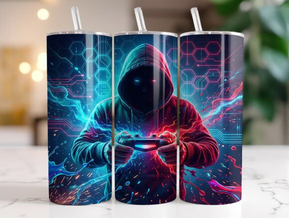 Hooded Gamer Gaming Controller Tumbler: A Unique Customization Option