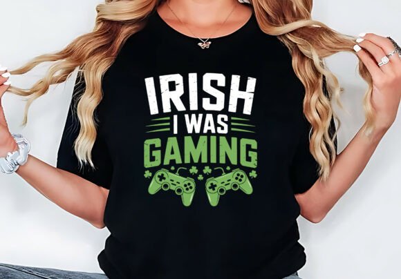 Irish I Was Gaming T Shirt Design