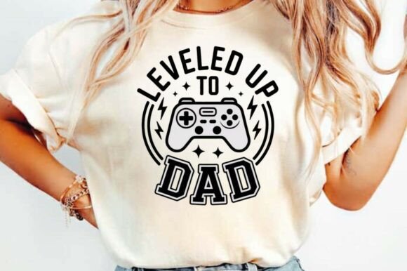 Leveled Up to Daddy Png, Gaming Dad Png