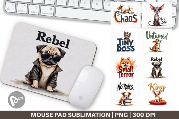 Little Tyrant Dog Mouse Pad