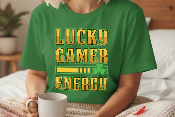 Lucky Gamer Energy Festive Gaming Tee