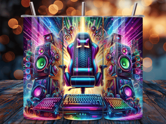 Neon Gaming Chair Speakers Tumbler Wrap: A Strategic Tool for Creative Expression and Branding