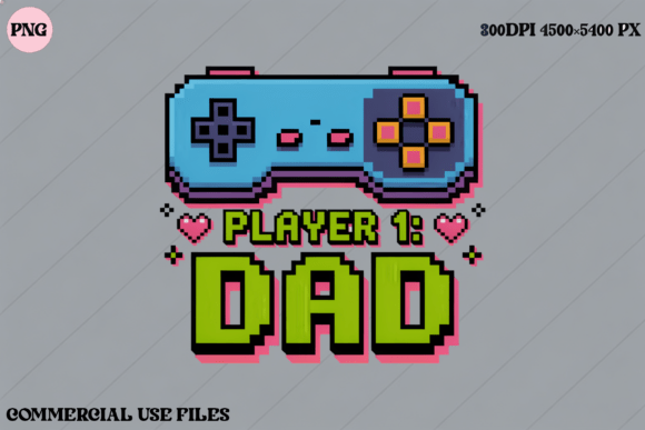 Player 1 Dad Retro Pixel Art Gaming: Elevate Your Creative Projects
