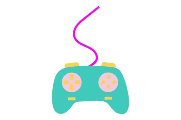 Retro Teal Game Controller: A Nostalgic Touch for Gamer Girls and Streamers