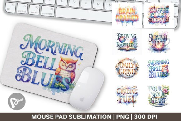Retro Watercolor Coffee Mouse Pad PNG: A Strategic Addition to Your Workspace