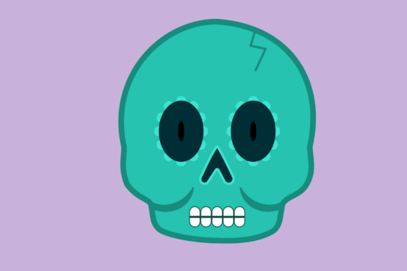 Scary Turquoise Skull: A Bold, Spooky Design for Every Occasion