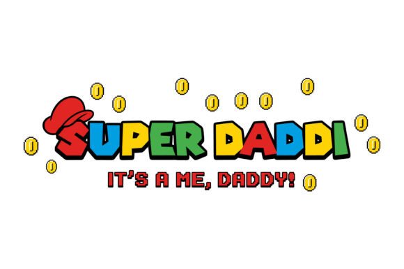 Super Daddi Gaming Dad Typography