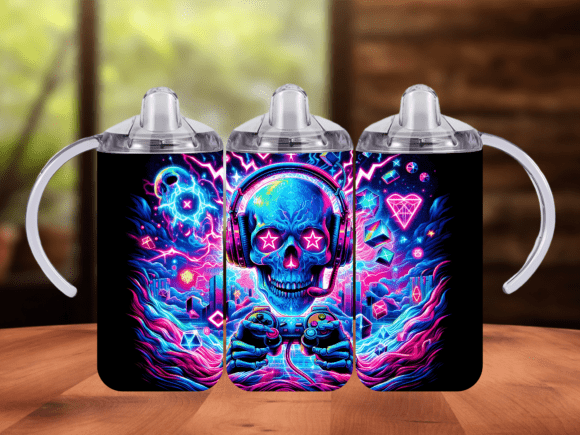 Trippy Cyber Gaming 12oz Tumbler Wrap: A Creative Tool for Digital Workflows