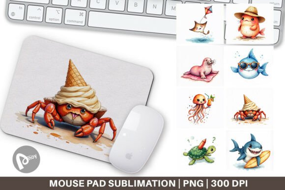 Ugly Cute Ocean Mouse Pad