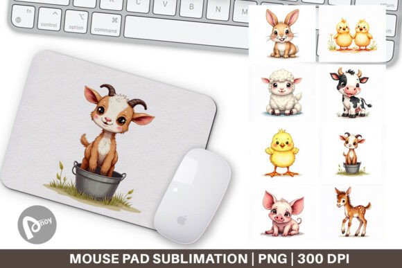 UglyCute Barnyard Babies Mouse Pad: A Creative and Functional Addition to Your Workspace
