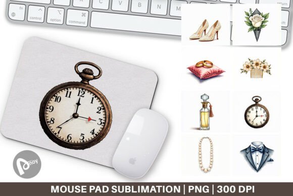 Vintage Bridal Mouse Pad Art: A Stylish Addition to Your Workspace