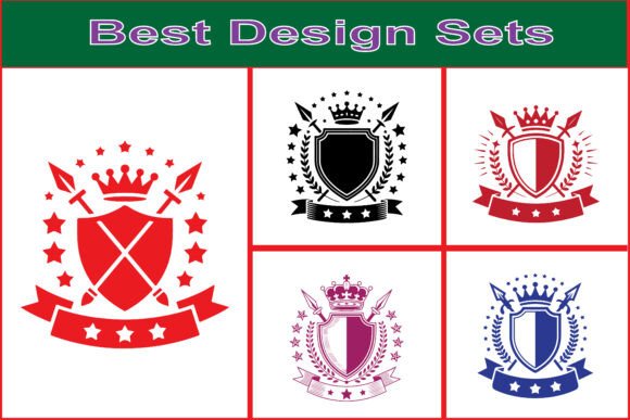 Vintage Heraldry Shield Emblem SVG Pack
