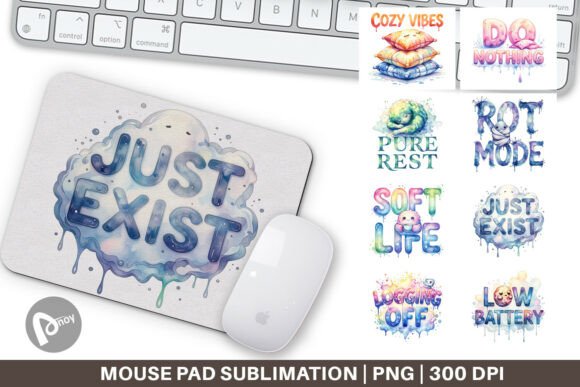 Watercolor Bed Quotes Mouse Pad PNG: A Creative Way to Elevate Your Workspace