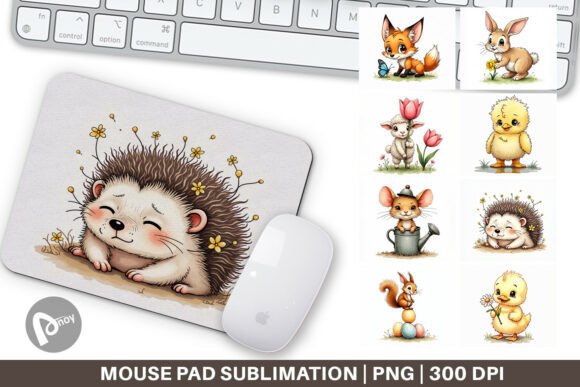 Whimsical Spring Mouse Pad: A Creative Addition to Your Workspace
