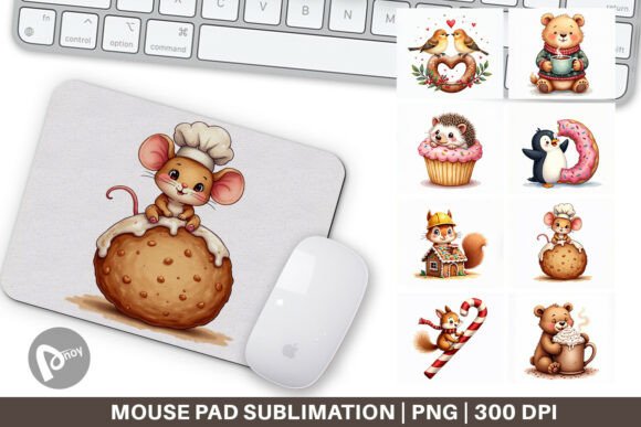 Whimsical Winter Mouse Pad: A Creative Addition to Your Workspace
